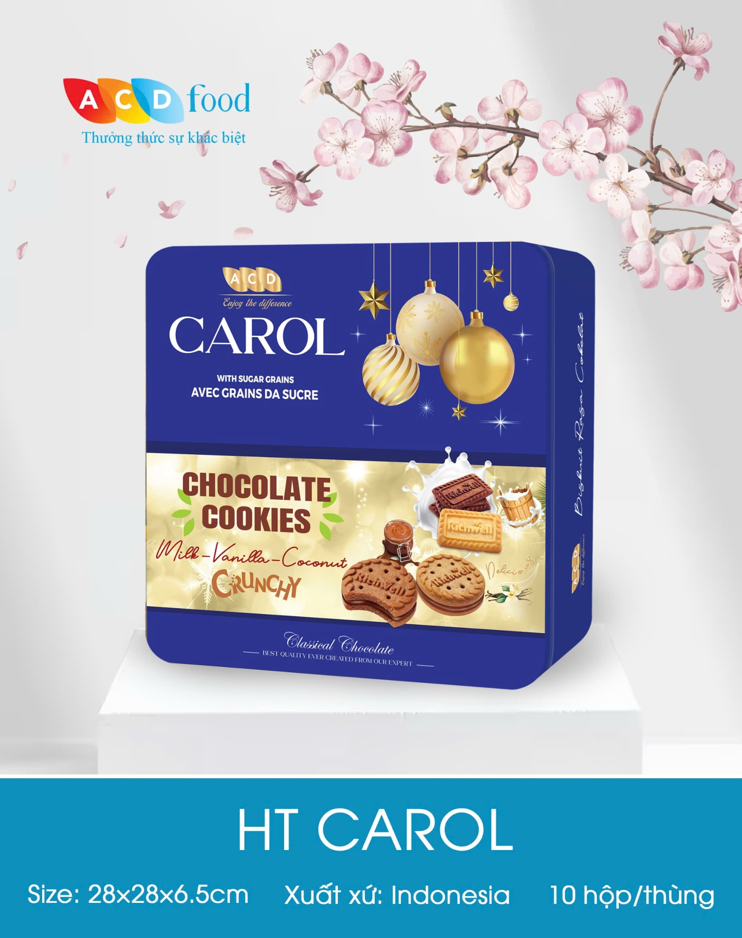 Bánh quy hộp thiếc Carol 410g