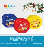 Kẹo cứng hoa quả Mentos mix vị 120g