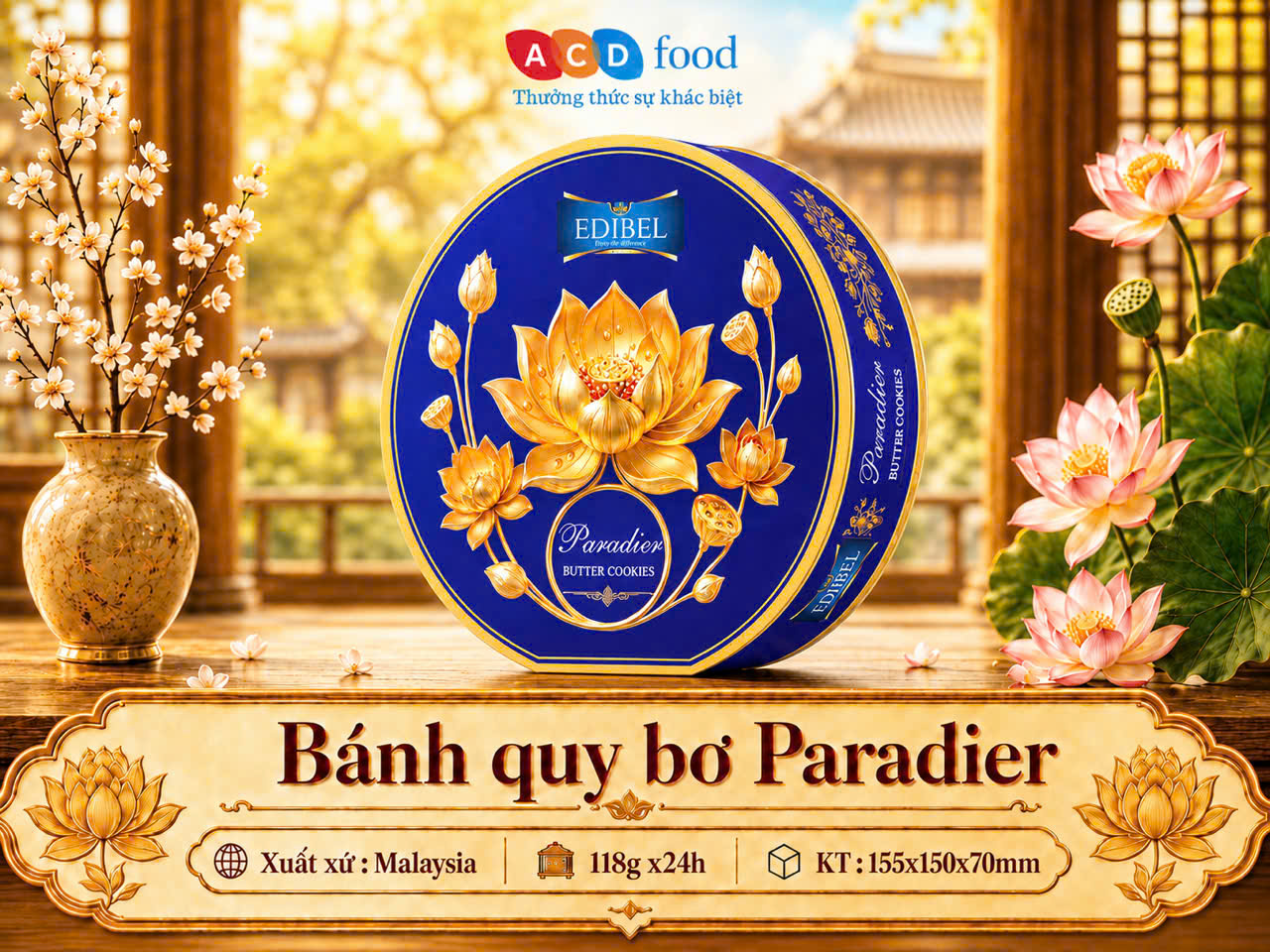 Bánh quy bơ Paradier 118g*24