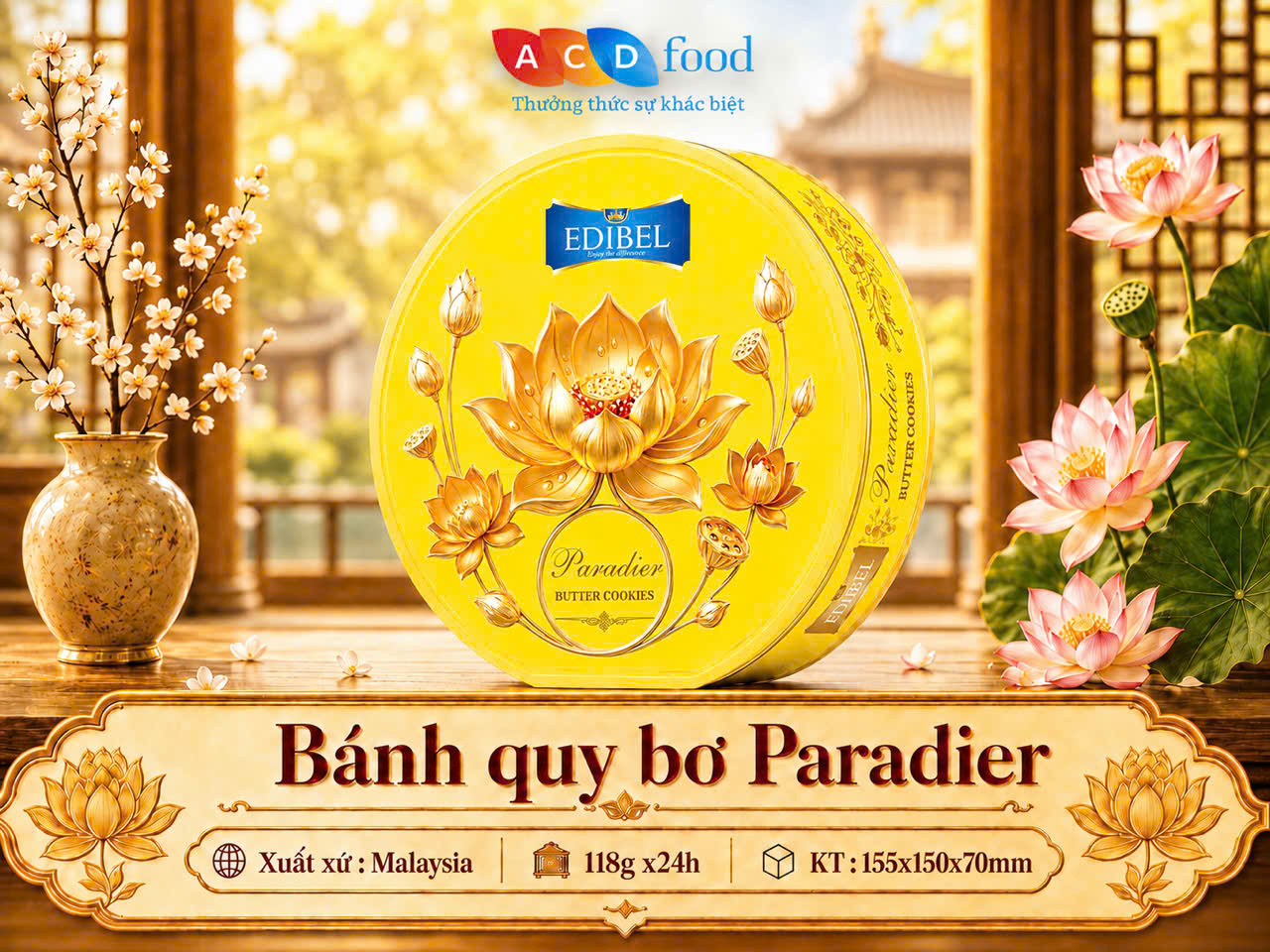 Bánh quy bơ Paradier 118g*24