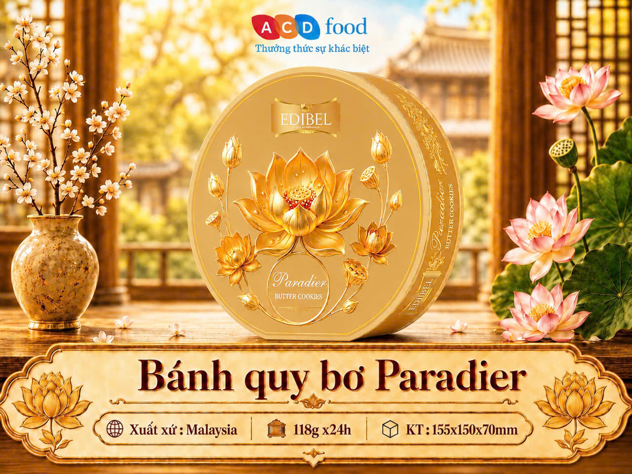 Bánh quy bơ Paradier 118g*24