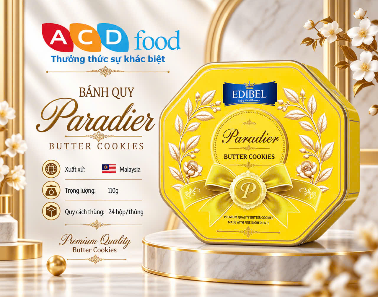 Bánh quy bơ Paradier 110g*24