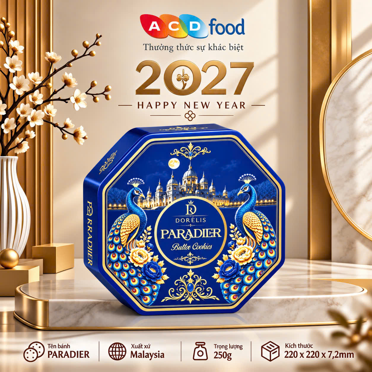 Bánh quy bơ Paradier 250g x 16