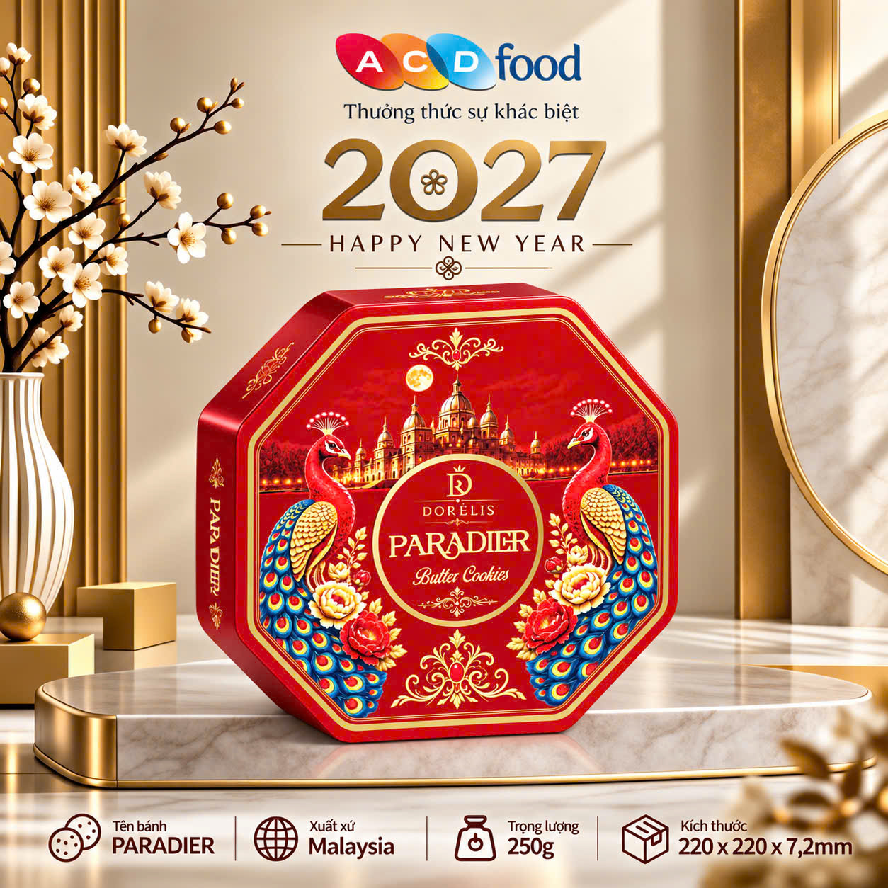 Bánh quy bơ Paradier 250g x 16