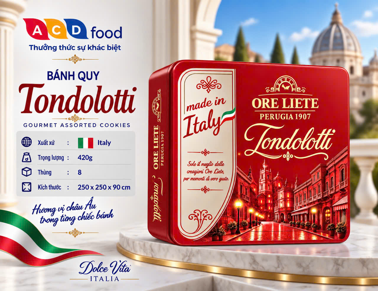 Bánh quy hỗn hợp Tondolotti 420g*8