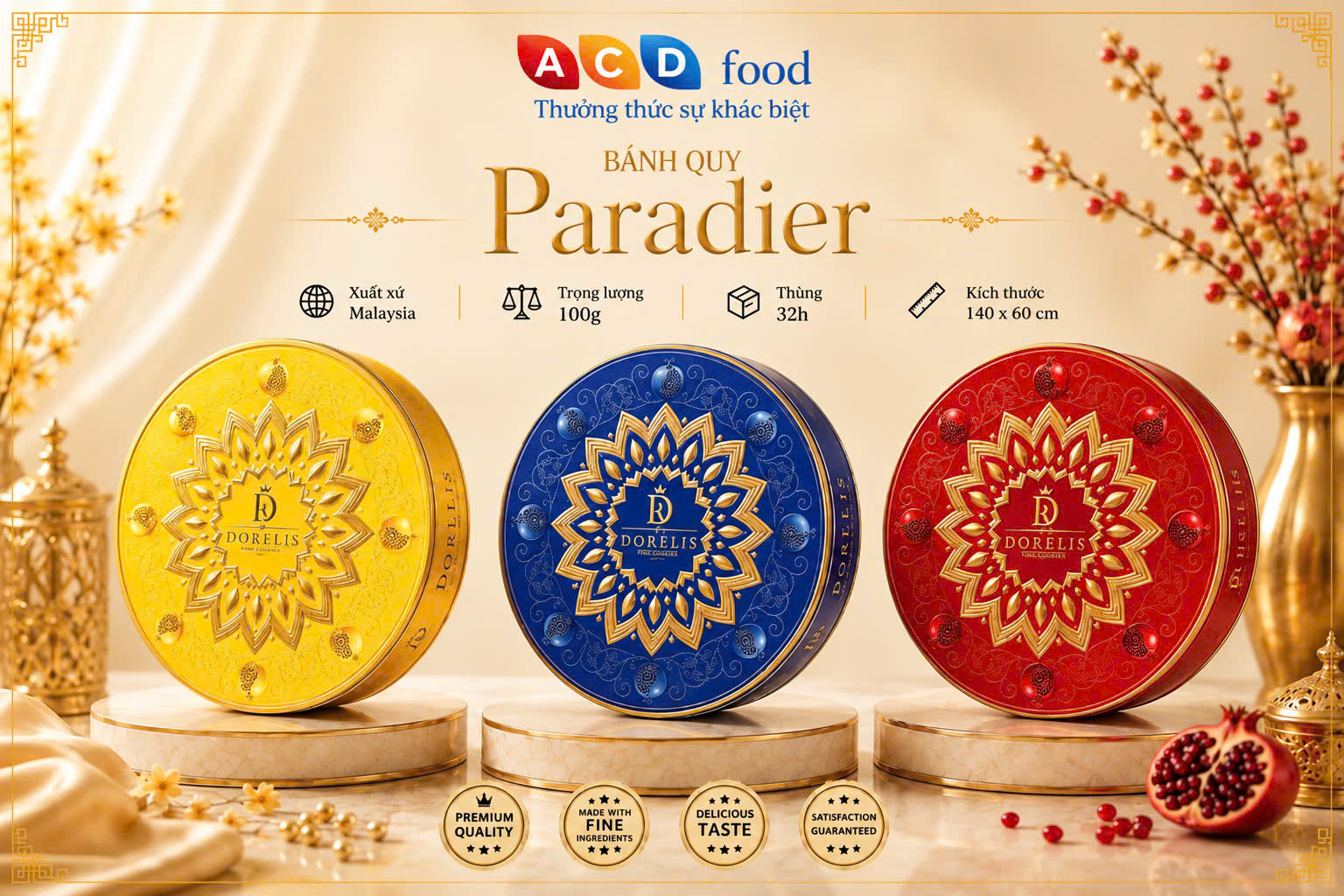 Bánh quy bơ Paradier 100g x 32
