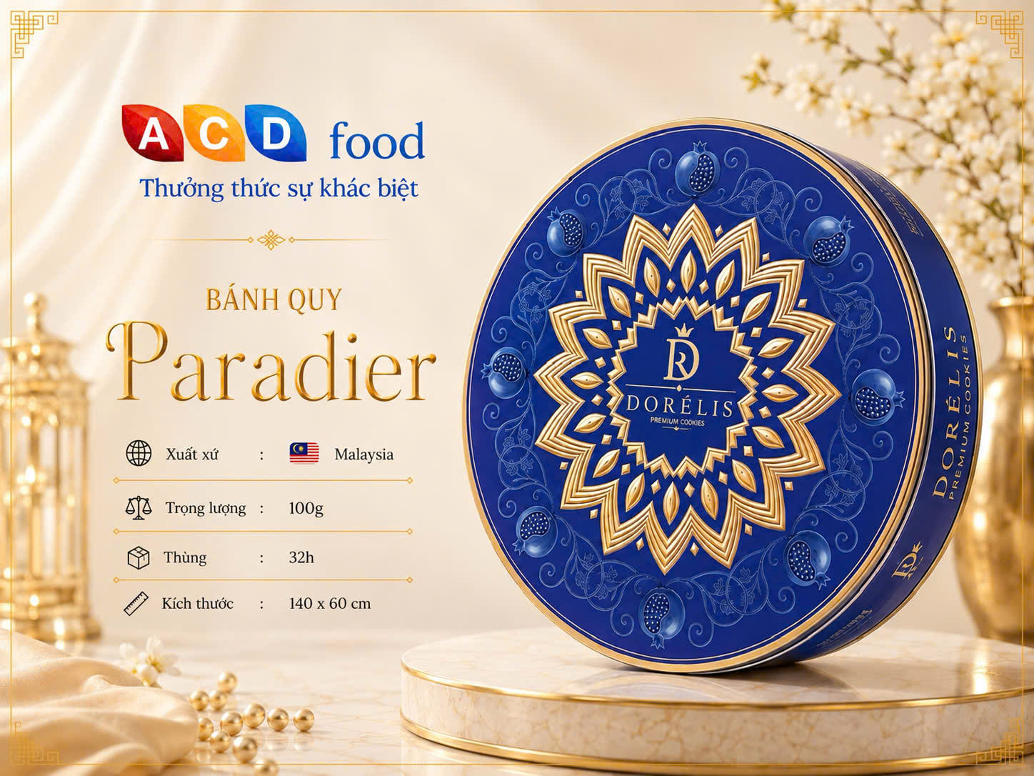 Bánh quy bơ Paradier 100g x 32