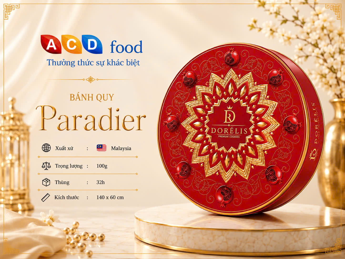 Bánh quy bơ Paradier 100g x 32