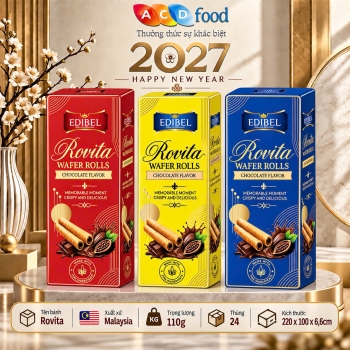 Bánh quế Rovita vị Socola 110g x 16