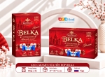 Kẹo Caramen sữa hỗn hợp Belka 102g*36 - Hộp giấy vuông (Đỏ, Vàng, Xanh)