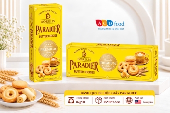 Bánh quy bơ Paradier 82g*36 - Hộp giấy dài (Đỏ, Vàng, Xanh)