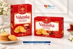 Bánh quy Valenska kem bơ 105g*36 - Hộp giấy ngắn (Đỏ, Vàng, Xanh)