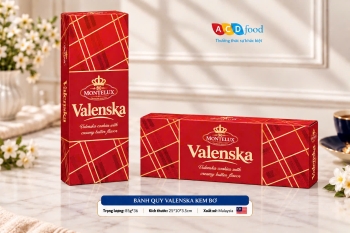 Bánh quy Valenska kem bơ 85g*36 - Hộp giấy dài (Đỏ, Vàng, Xanh)