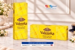 Bánh quy Valenska kem bơ 85g*36 - Hộp giấy dài (Đỏ, Vàng, Xanh)