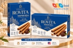 Bánh quế Rovita vị Socola 80g*36 - Hộp giấy (Đỏ, Vàng, Xanh)