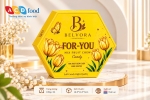 Kẹo hoa quả vị hỗn hợp For You 100g*24- Hộp giấy lục giác (Đỏ, Vàng, Xanh)