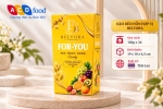 Kẹo hoa quả vị hỗn hợp For You 102g*24 - Hộp giấy hình thang (Đỏ, Vàng, Xanh)