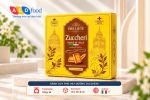 Bánh quy phủ hạt đường Zuccheri 122g*36  - Hộp giấy vuông (Đỏ, Vàng, Xanh)